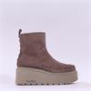 Marco Moreo Vale Stud Detail Wedge Boot - Taupe Suede